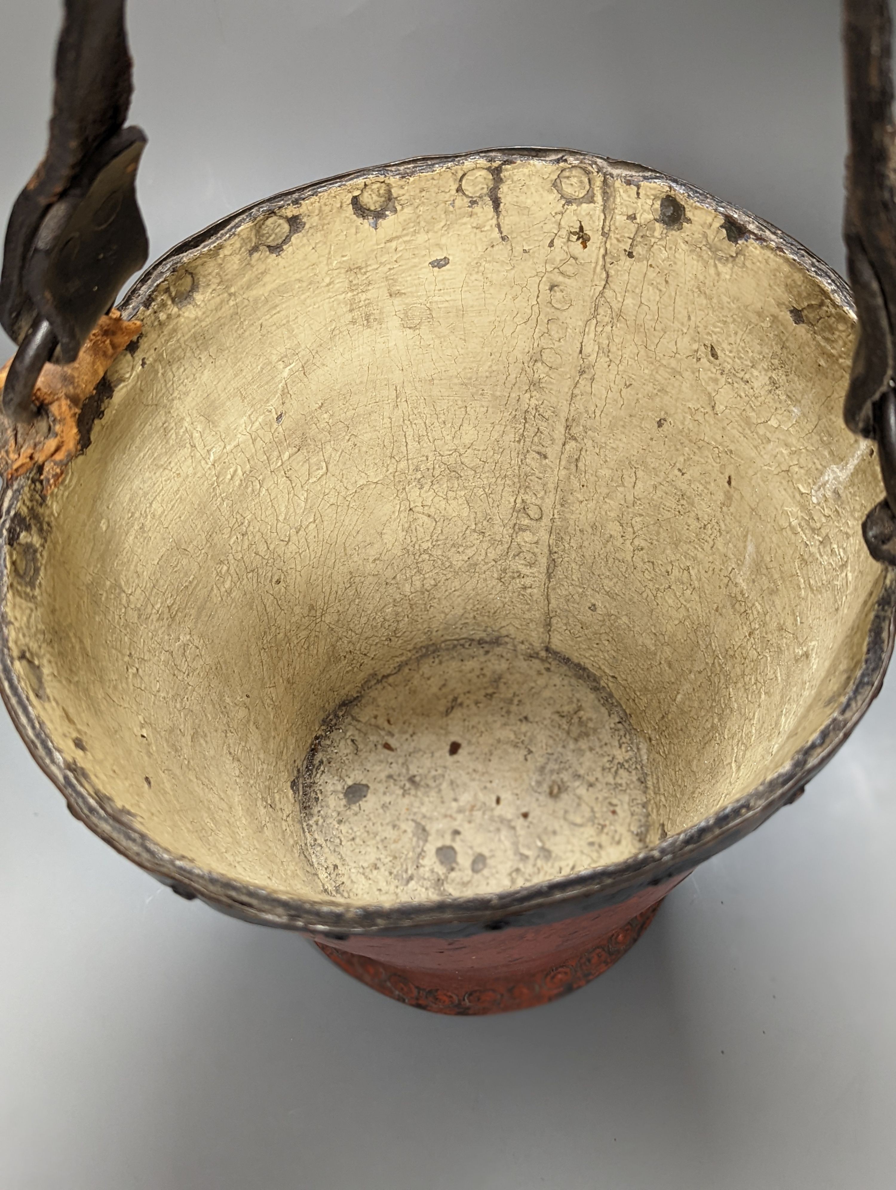 A 19th century fire bucket 25cm